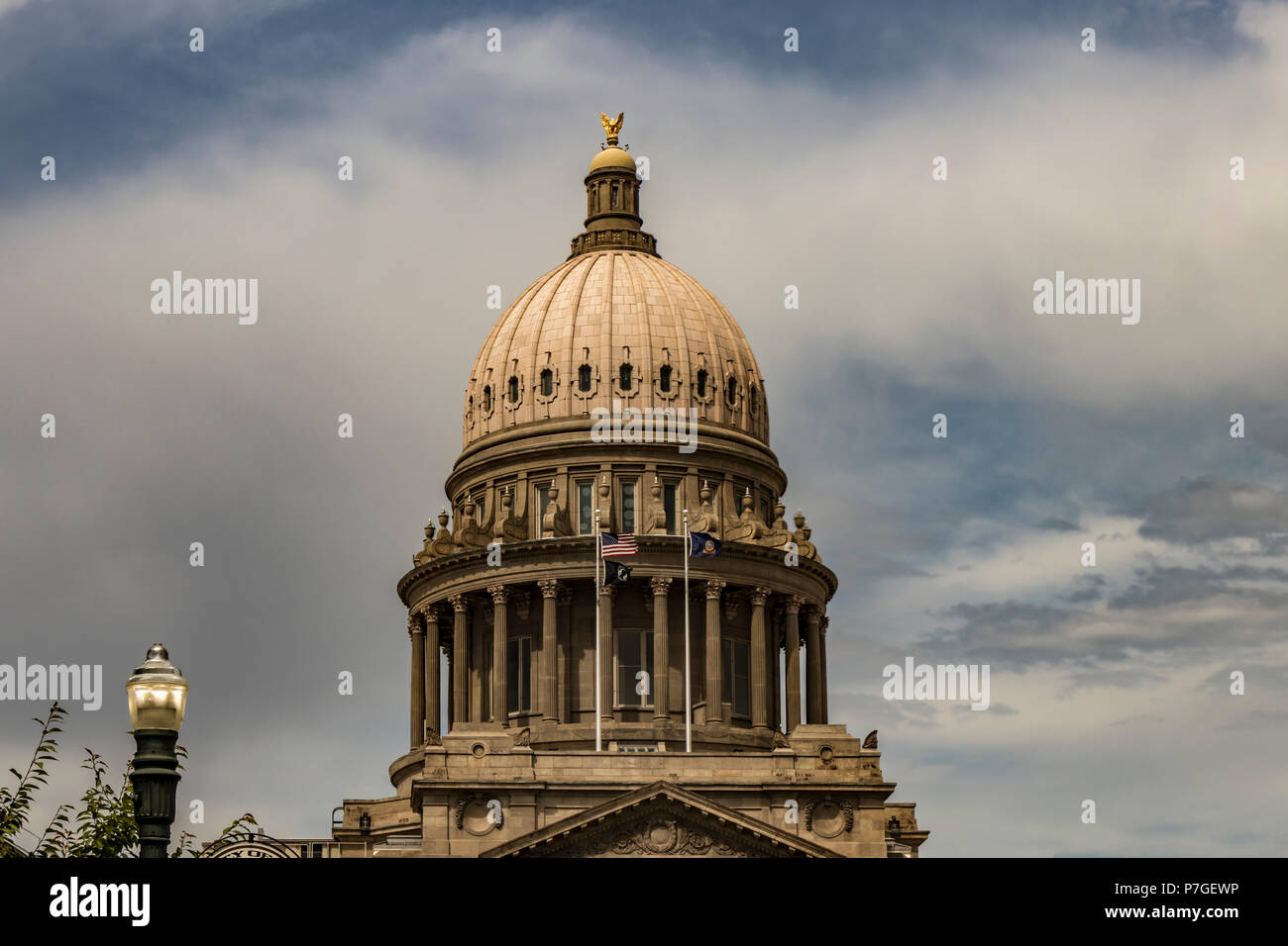 Kuppel des Capital Building im Frühsommer, Zustand von Idaho, Boise, Idaho, USA. Stockfoto