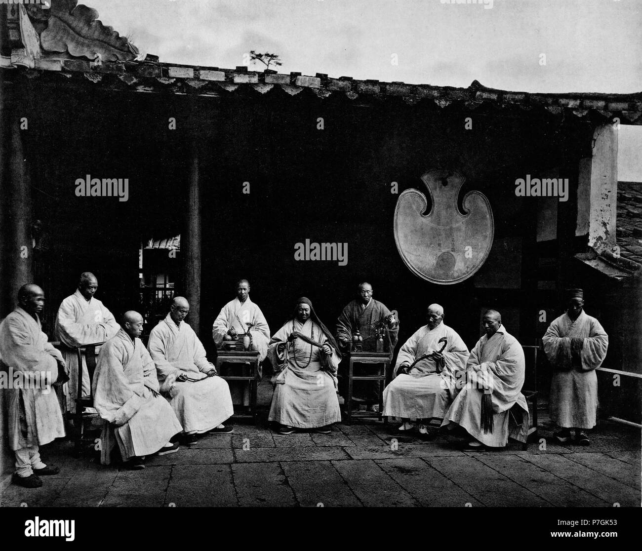 N/A. N/A 369 der Abt und die Mönche des Klosters KUSCHAN Stockfoto