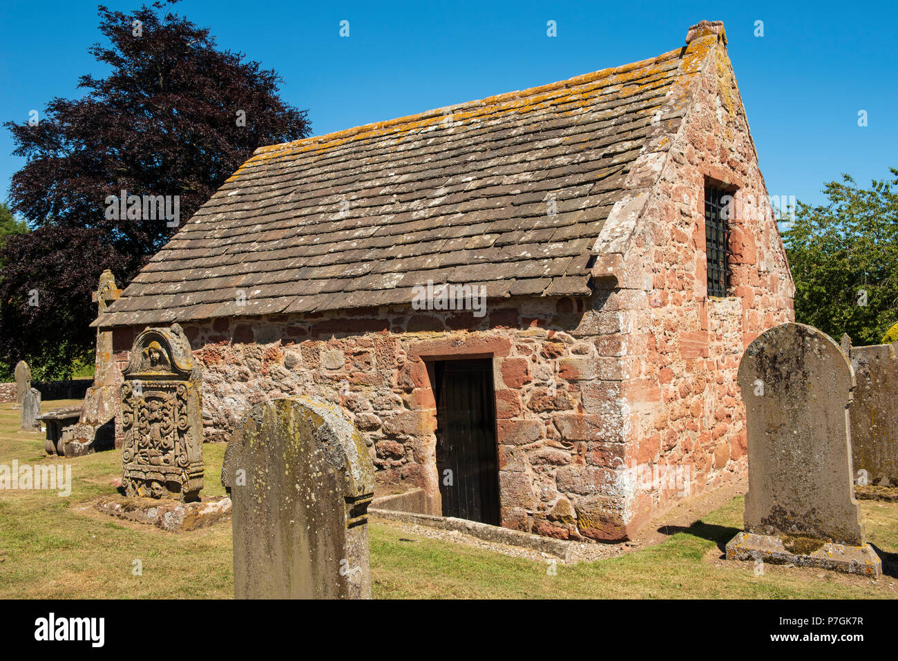 Lindsay Gruft, Edzell, Angus, Schottland. Stockfoto