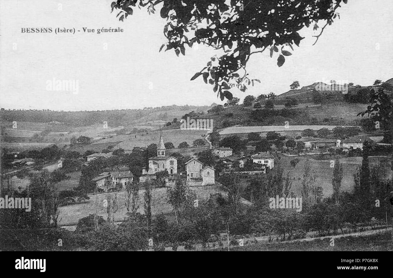 Français: Bessin (Isère) vue Générale. Début du XX siècle 42 Bessins 38 Stockfoto