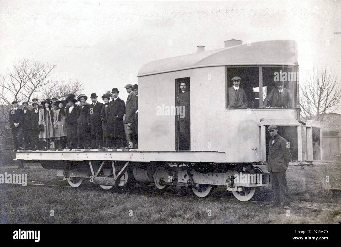 Français: Carte postale Ancienne (CPA). 17 Juli 2014, 19:33:26 277 Monorail gyroscopique Brennan Stockfoto