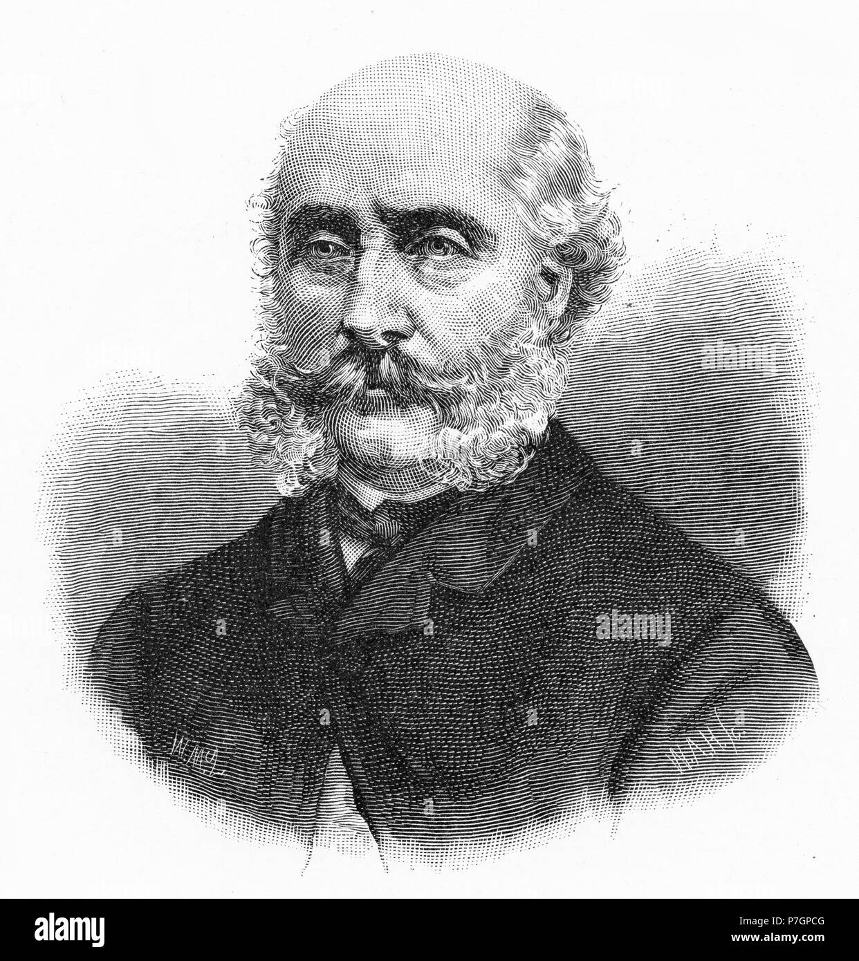 Gravieren von Colonel Sir Thomas Robert Gore Browne, KCMG CB (1807-1887) die britische Kolonialverwaltung, Gouverneur von St. Helena, Neuseeland, Tasmanien und Bermuda. Von der malerischen Atlas von Australasien Vol. 2, 1886 Stockfoto