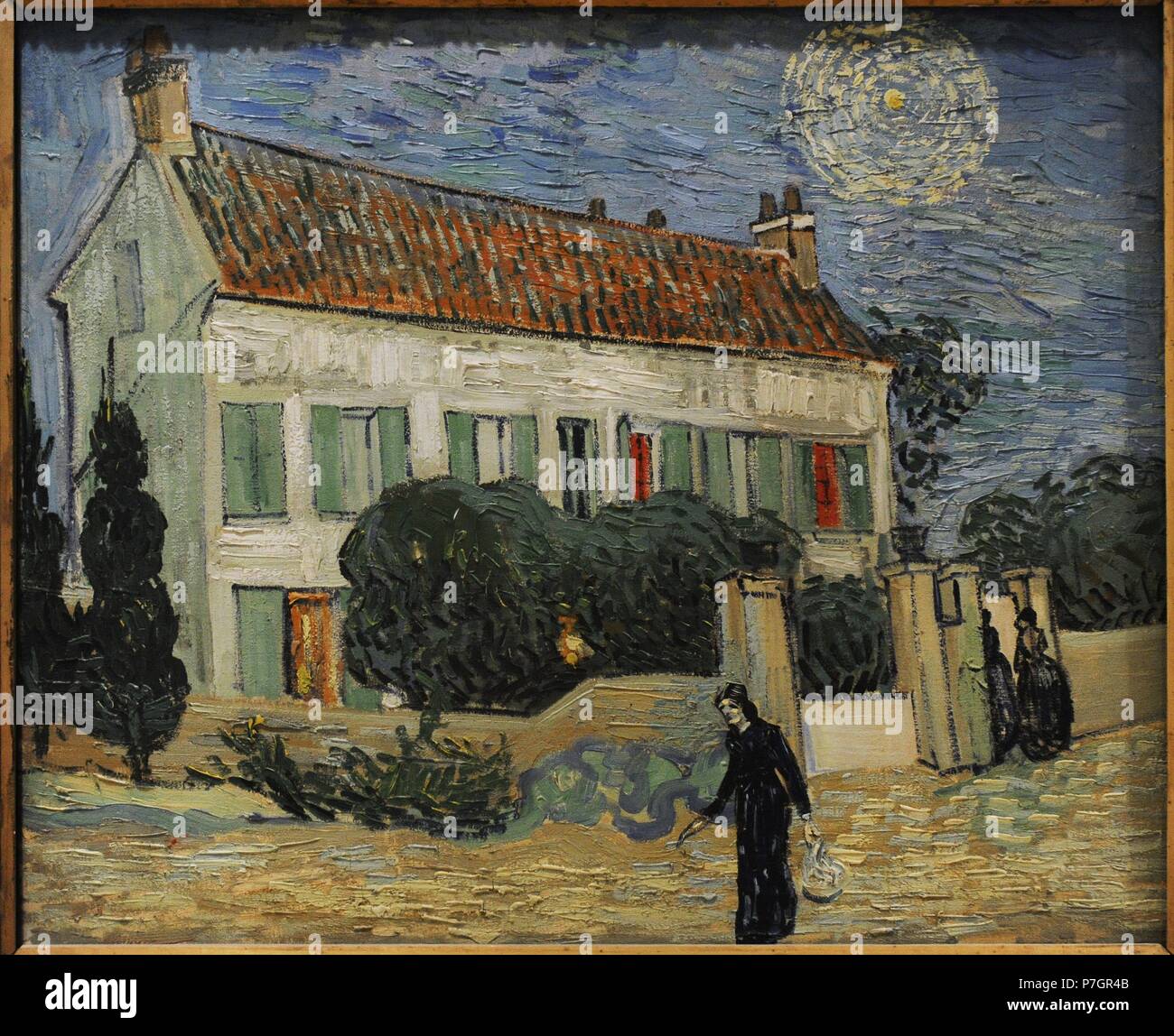 Vincent Van Gogh (1853-1890). Niederländische Post-Impressionisten Maler. Das weiße Haus bei Nacht, 1890. Öl auf Leinwand. Die Eremitage. Sankt Petersburg. Russland. Stockfoto