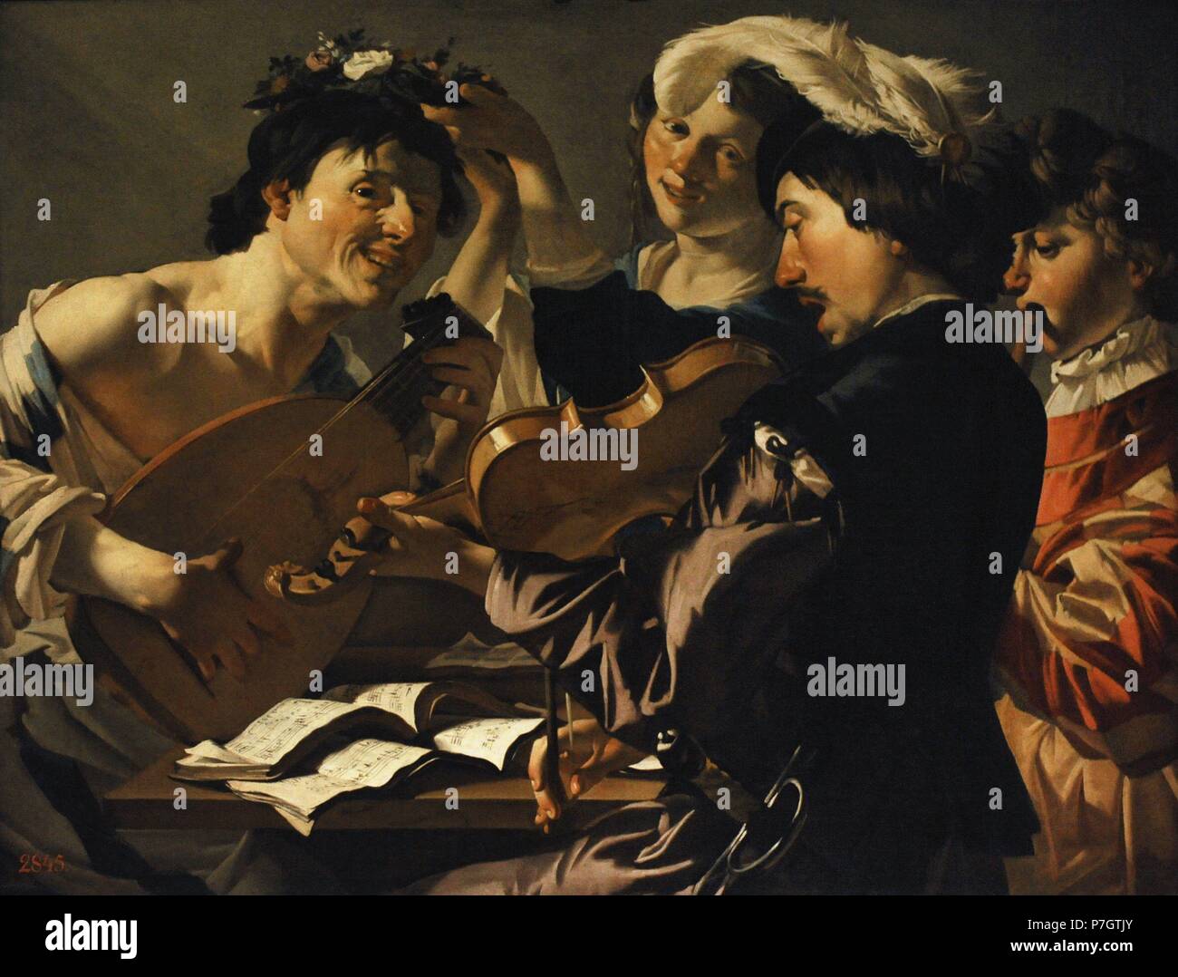 Dirck van Baburen (1595 – 1624). Niederländischer Maler. Konzert. Die Eremitage. Sankt Petersburg. Russland. Stockfoto