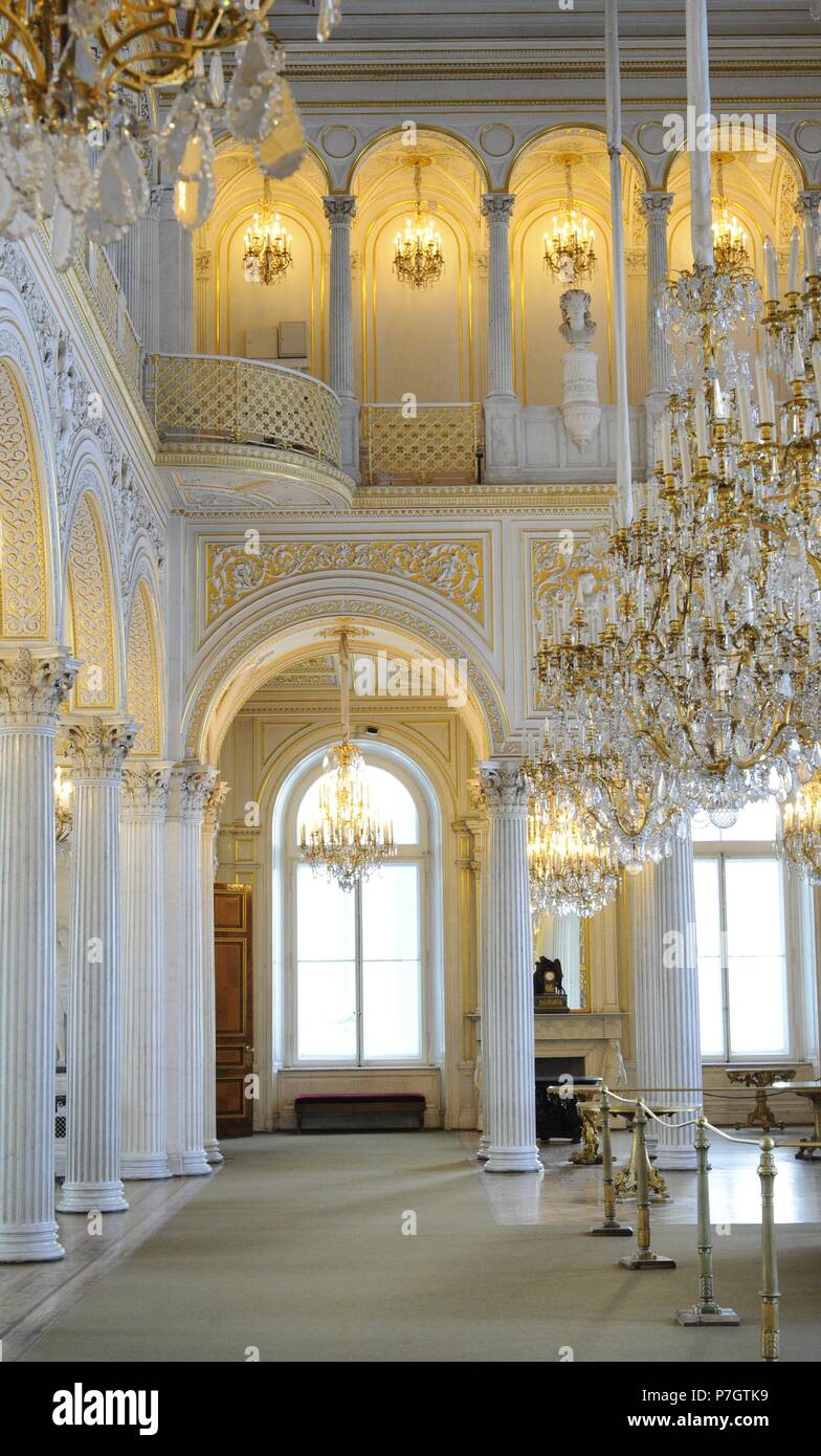 Die Eremitage. Der Pavillon-Halle. Innenraum. Detail. Sankt Petersburg. Russland. Stockfoto
