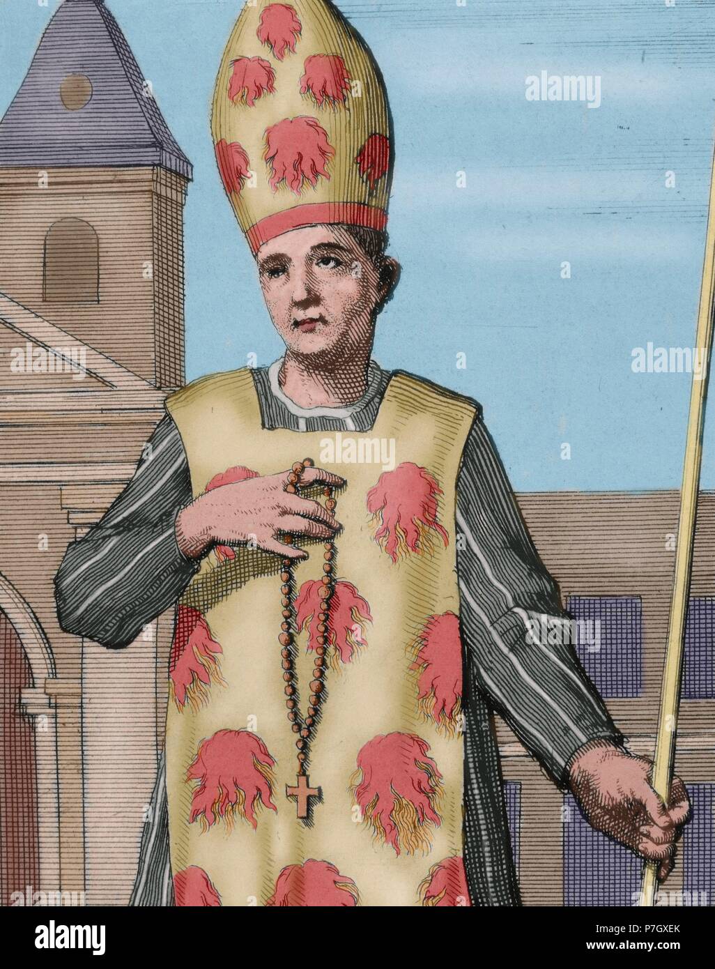 Verurteilten Ketzer vor der Inquisition ein Fuego Revolto tragen