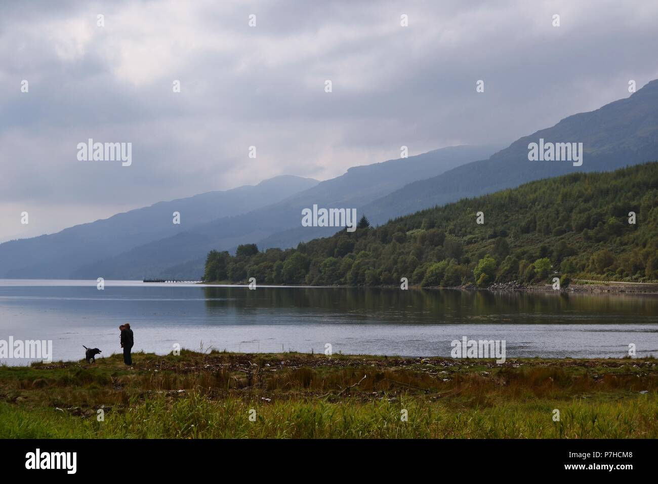 Loch Long Lake von cobber Berge in Schottland, Europa umgeben Stockfoto