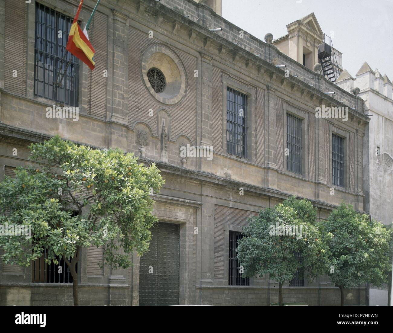 MUSEO ARTE CONTEMPORANEO - PORTADA Y FACHADA. Lage: Museo de Arte Contemporaneo, Sevilla, Sevilla, Spanien. Stockfoto