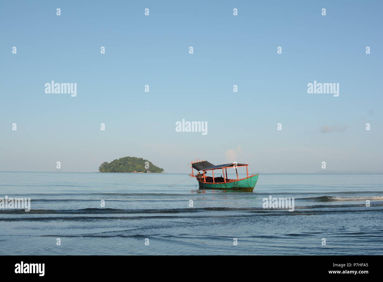 Am frühen Morgen auf dem Otres Beach 2, Sihanoukville, Kambodscha Stockfoto