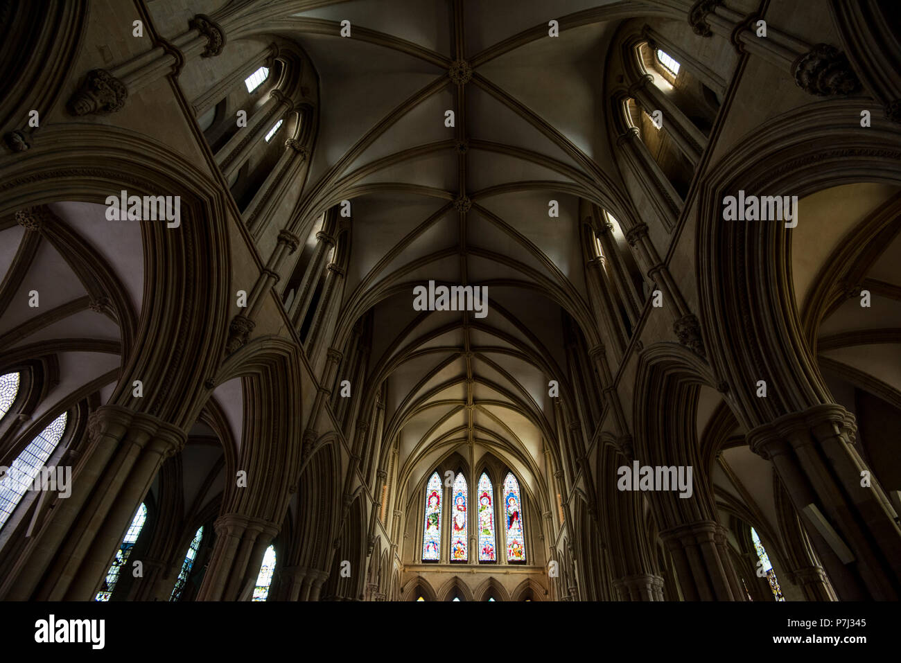 Innere des Southwell Minster in Nottinghamshire, England UK Stockfoto