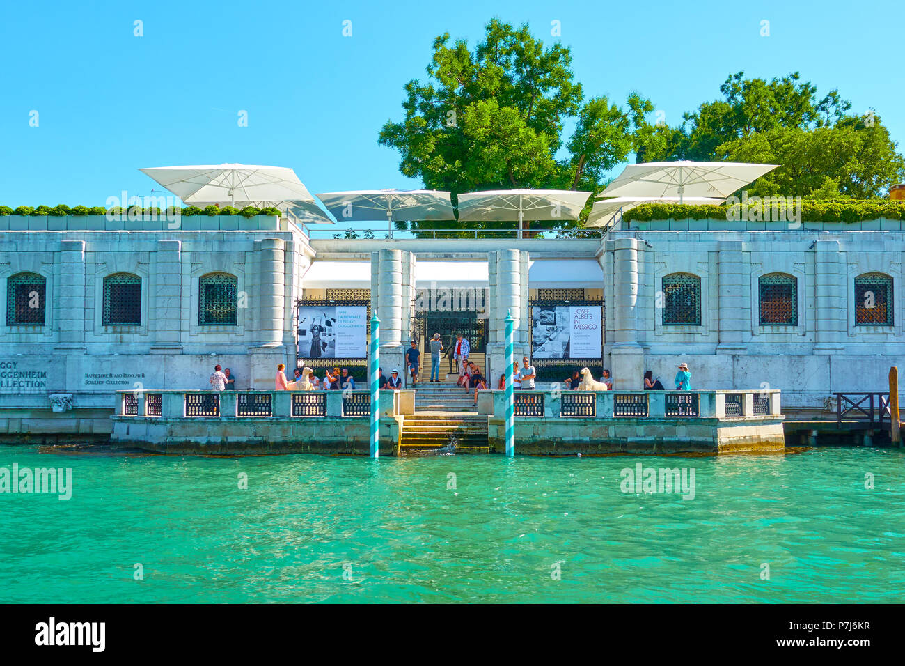 Venedig, Italien, 16. Juni 2018: Peggy Guggenheim Collection Museum für Moderne Kunst am Grand Canal in Venedig Stockfoto