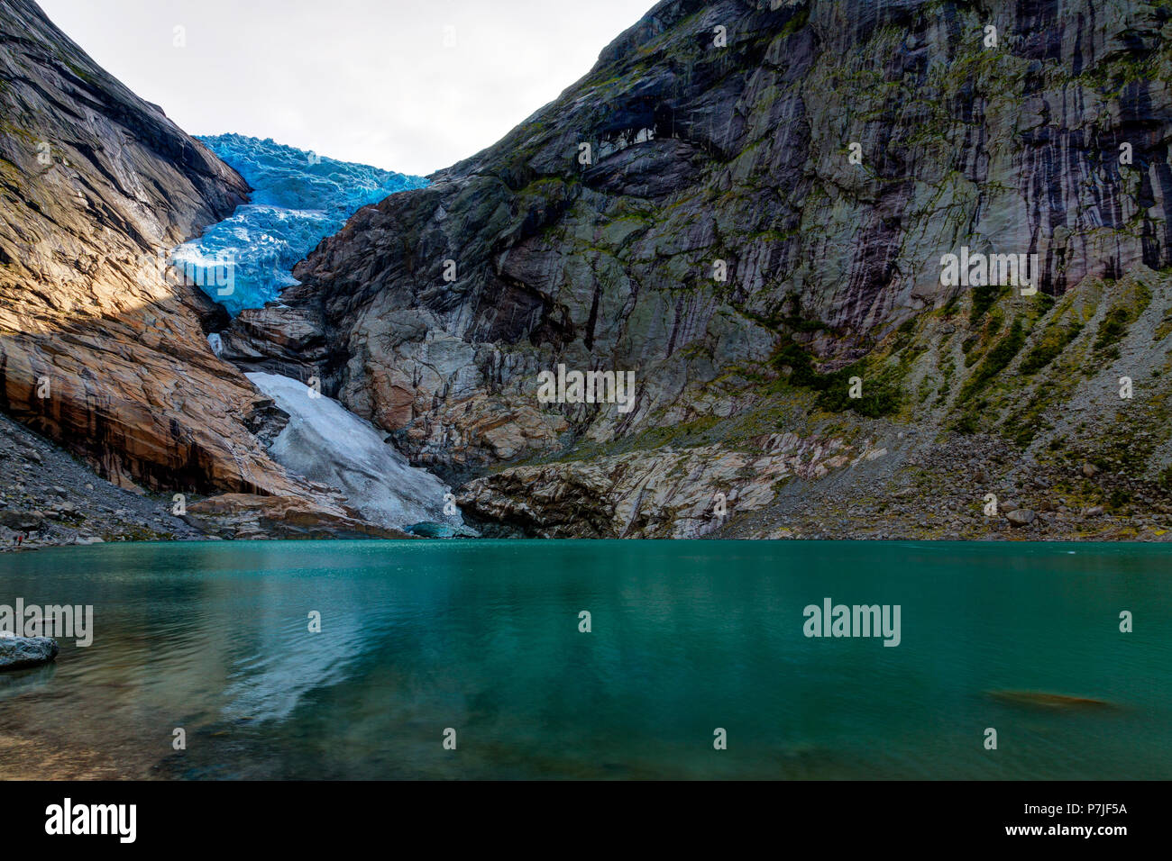 Landschaft von Norwegen, Briksdalsbreen Stockfoto