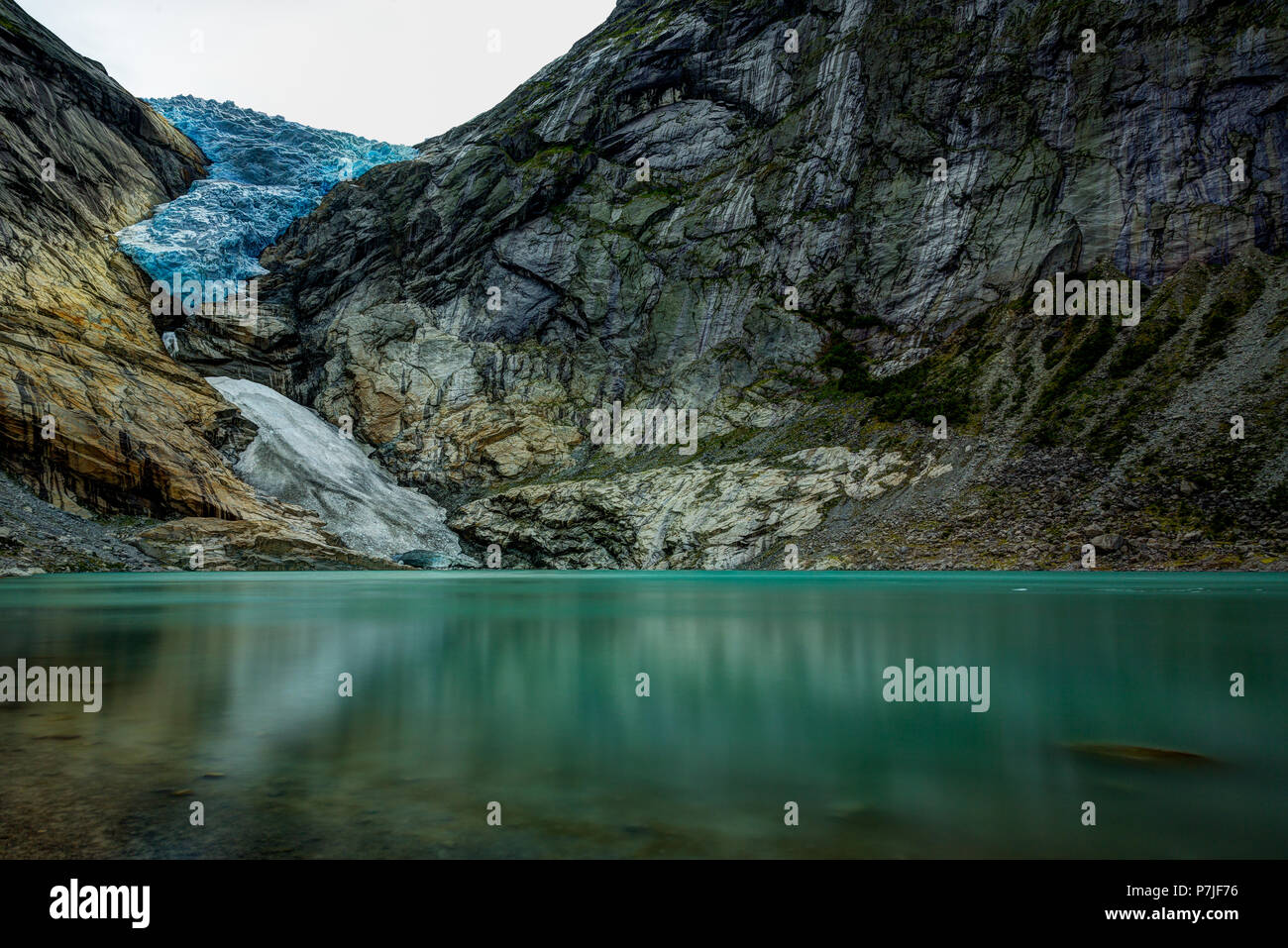 Landschaft von Norwegen, Briksdalsbreen Stockfoto