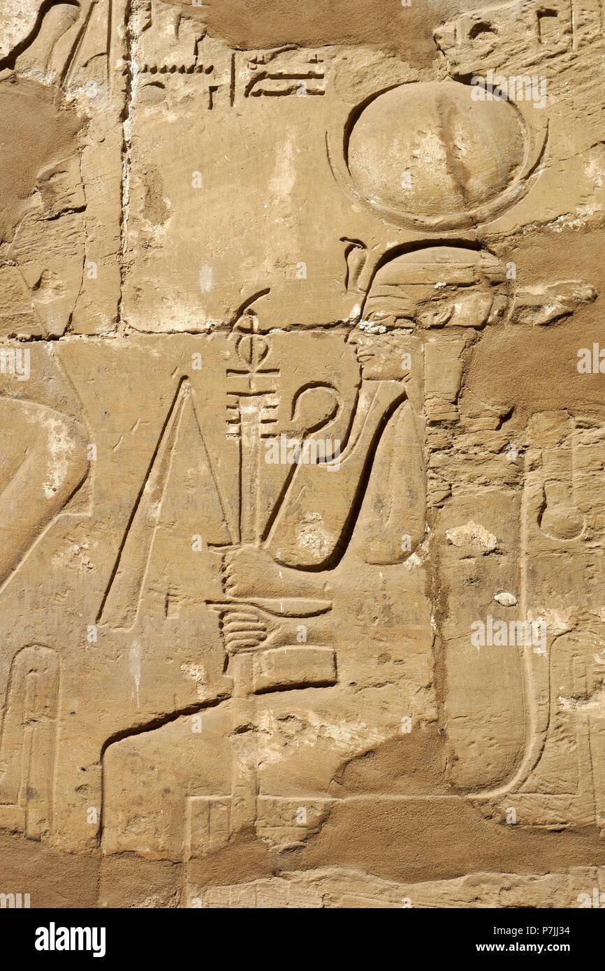 Karnak. Templo de Thutmose III. Templo de Tutmosis III (o Thutmosis III.), Egipto. Stockfoto