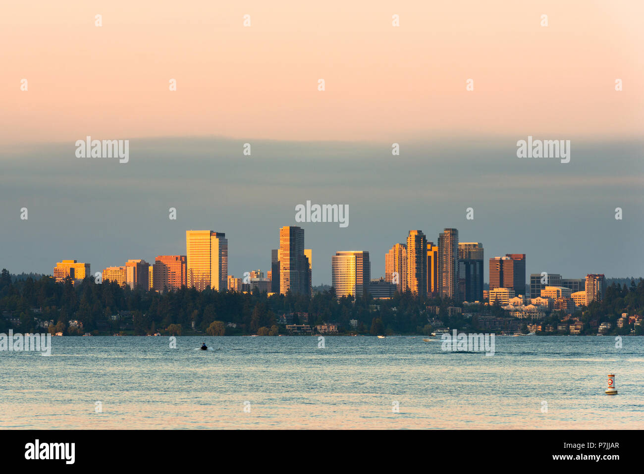 Skyline von Downtown Bellevue, Seattle, Washington State, USA Stockfoto