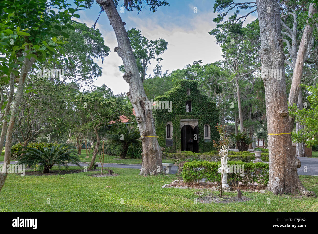 St. Augustine, Florida - Unsere Lade von La Leche Schrein von Nombre de Dios katholische Mission. Stockfoto