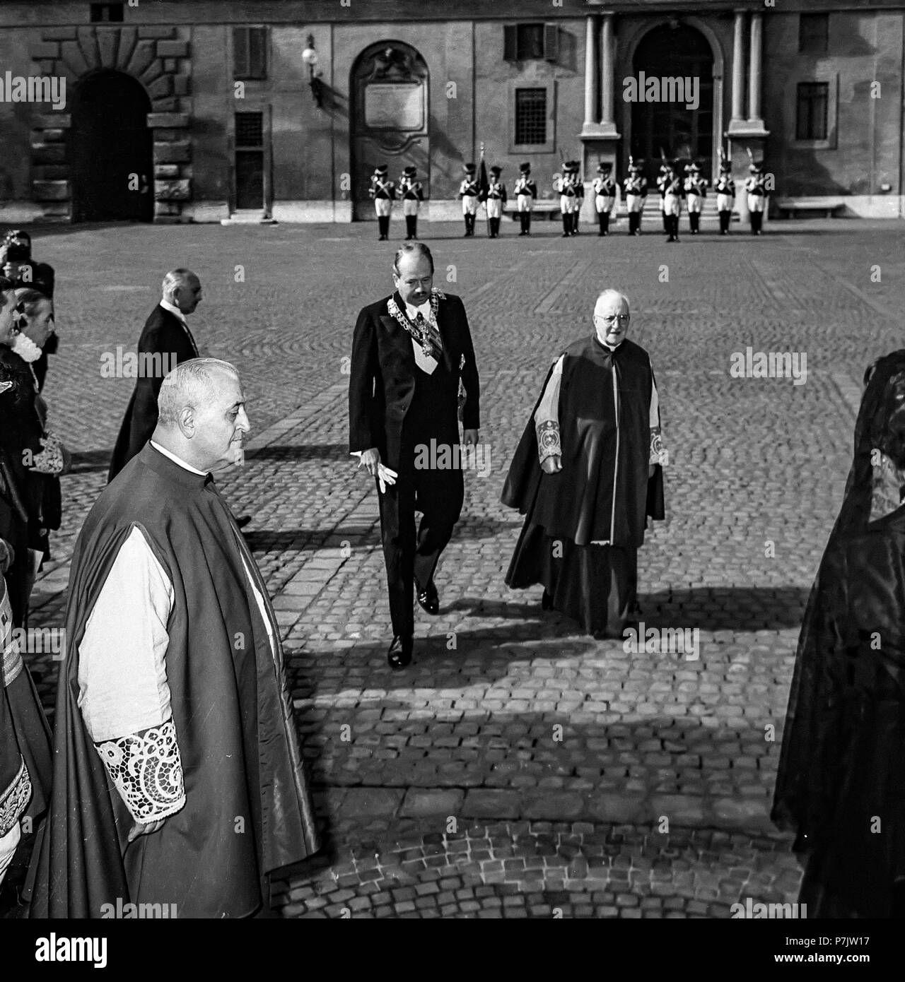 Vatikan Papst Johannes XXIII - Fürsten von Liechtenstein auf einem Besuch bei Papst Johannes XXIII. - 8. Oktober 1960 Stockfoto