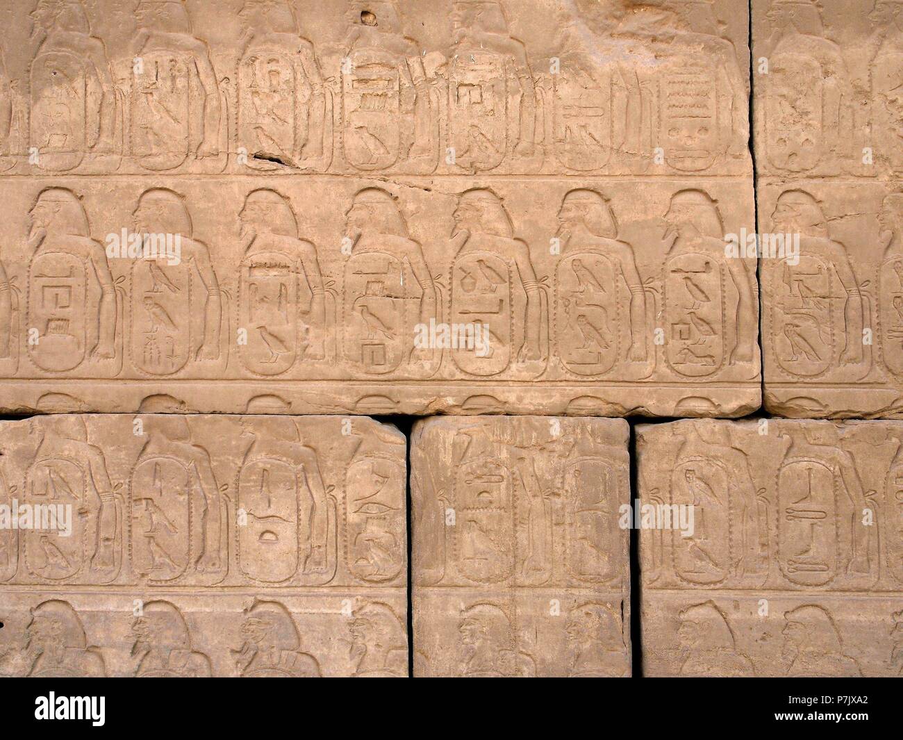 Templo de Tutmosis III (o Thutmosis III.), Egipto. Stockfoto