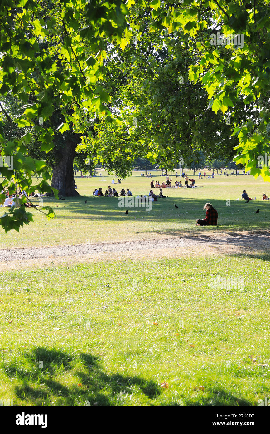 Beliebte Peckham Rye Gemeinsamen am Tag eine sonnige, Sommer, im Southwark in London, England, Großbritannien Stockfoto