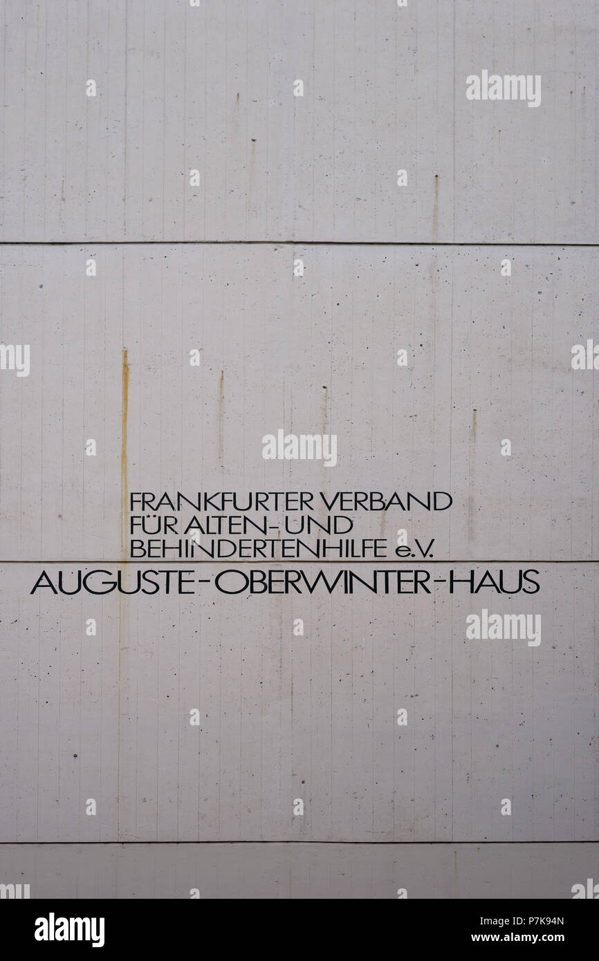 Die Auguste Oberwinter Haus Des Frankfurter Verbandes Fur Alten