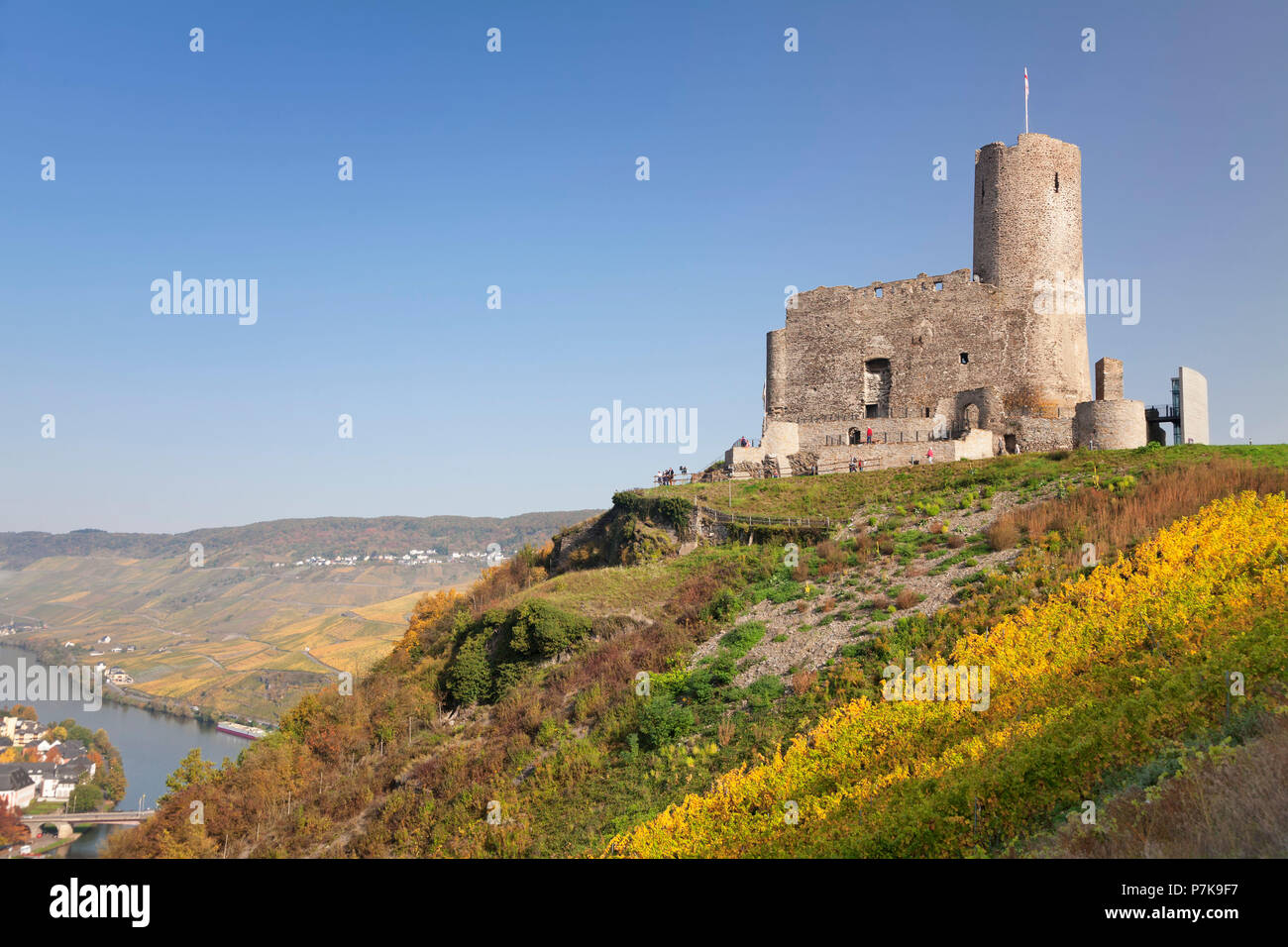 Burgruine Landshut, Bernkastel-Kues, Rheinland-Pfalz, Deutschland Stockfoto