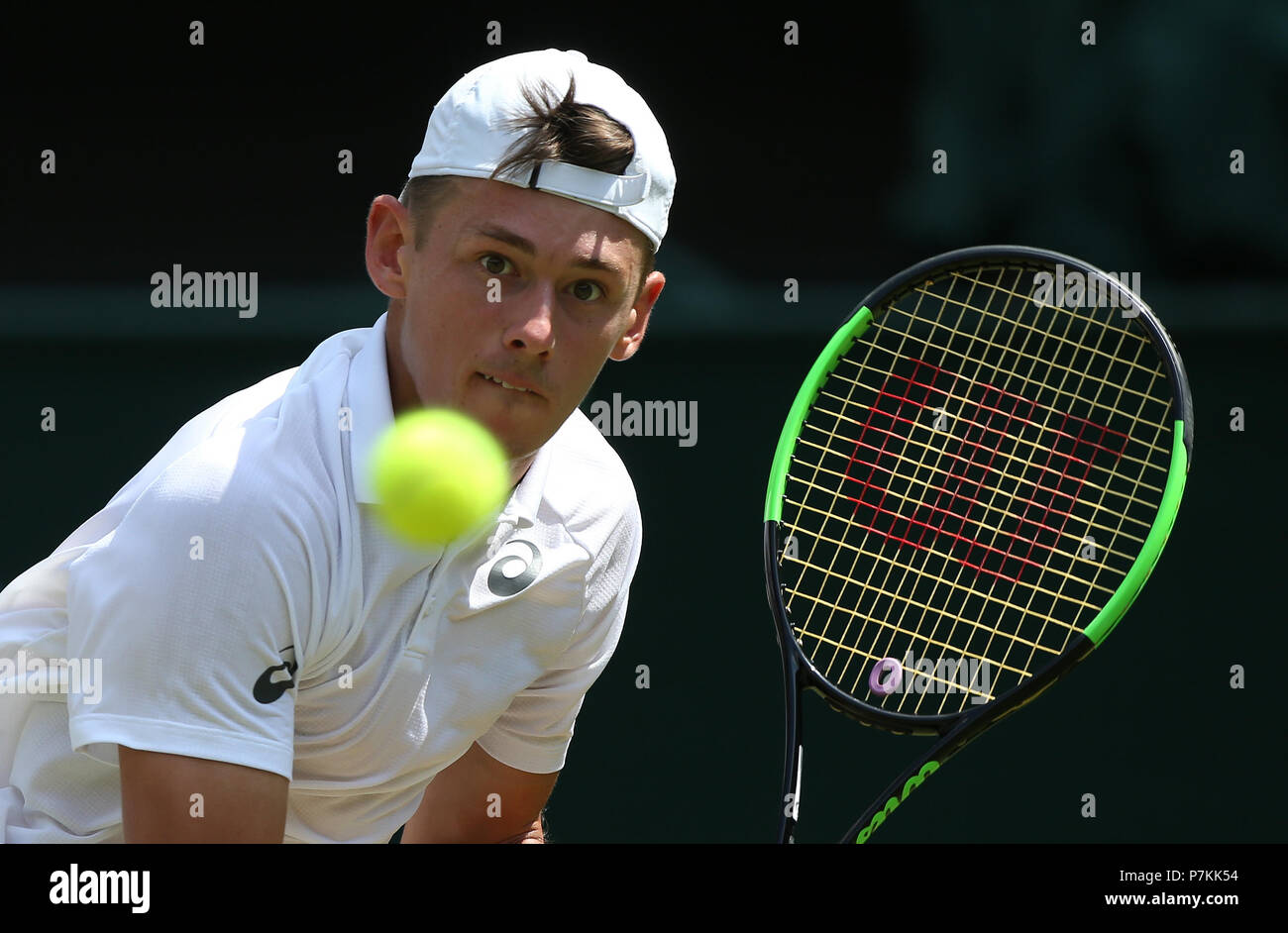 ALEX DE MINAUR, die Wimbledon Championships 2018, die Wimbledon Championships 2018 DIE ALL ENGLAND TENNIS CLUB, 2018 Stockfoto