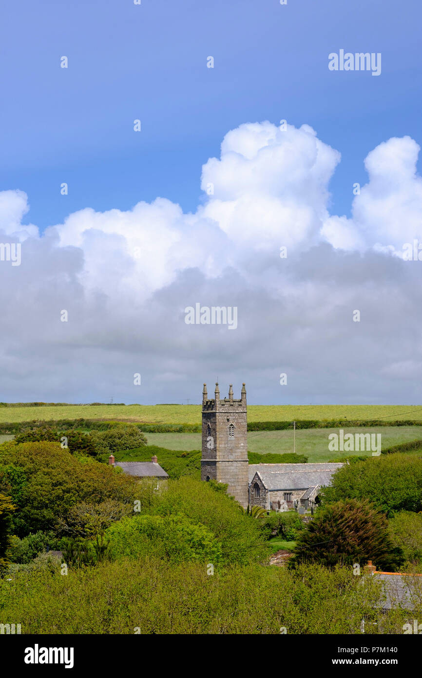 Kirche von St Levan, Cornwall, England, Großbritannien Stockfoto