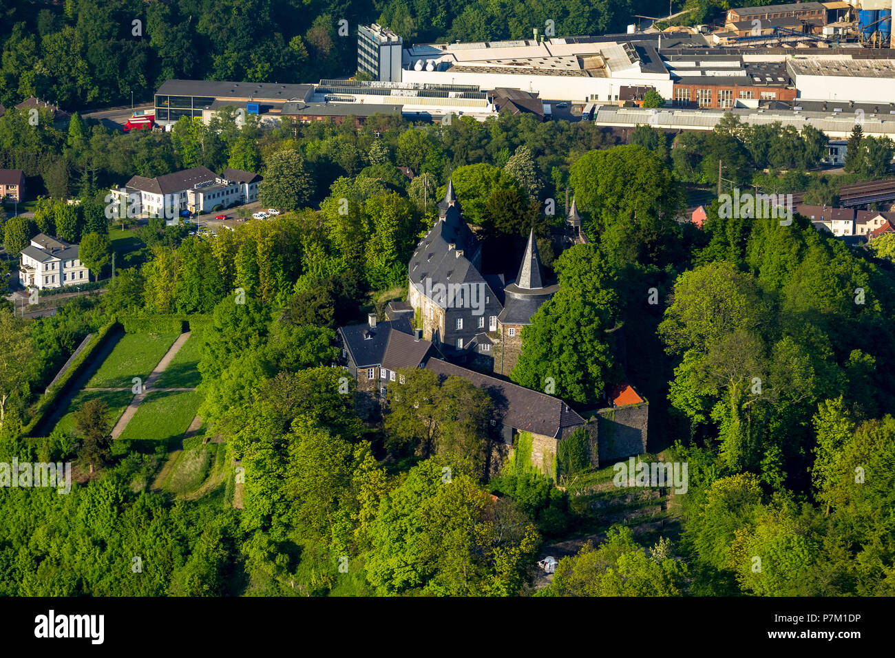 Schloss Hohenlimburg, Hügel schloss im Lennetal Tal, Hagen, Hagen-Hohenlimburg, Ruhrgebiet, Nordrhein-Westfalen Stockfoto