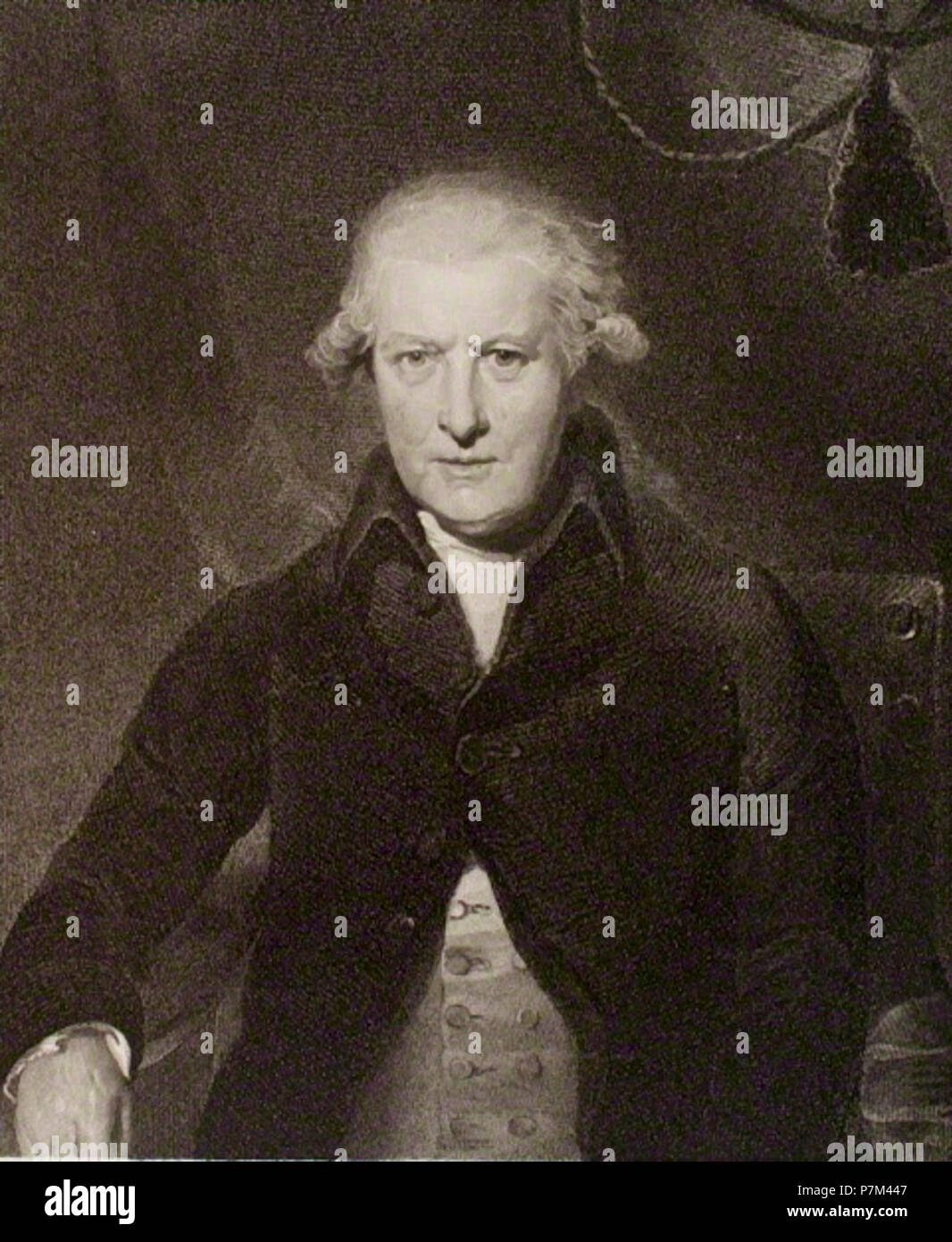 2 ndViscountBarrington. von Charles Knight, nachdem Sir Thomas Lawrence, Walze gravieren, (ca. 1791) Stockfoto