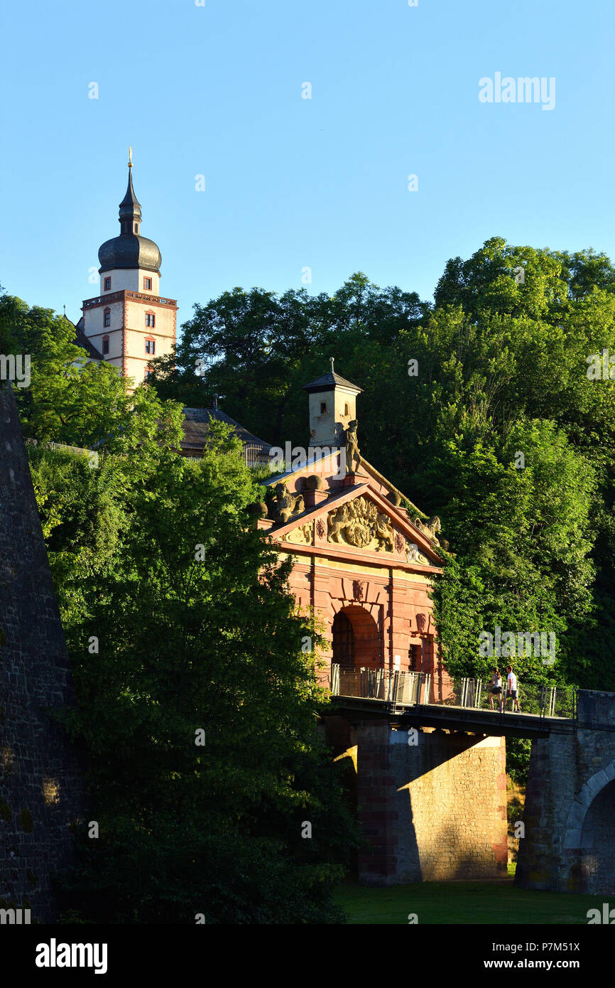 Deutschland, Bayern, Oberfranken Region, Würzburg, Festung Marienberg Stockfoto
