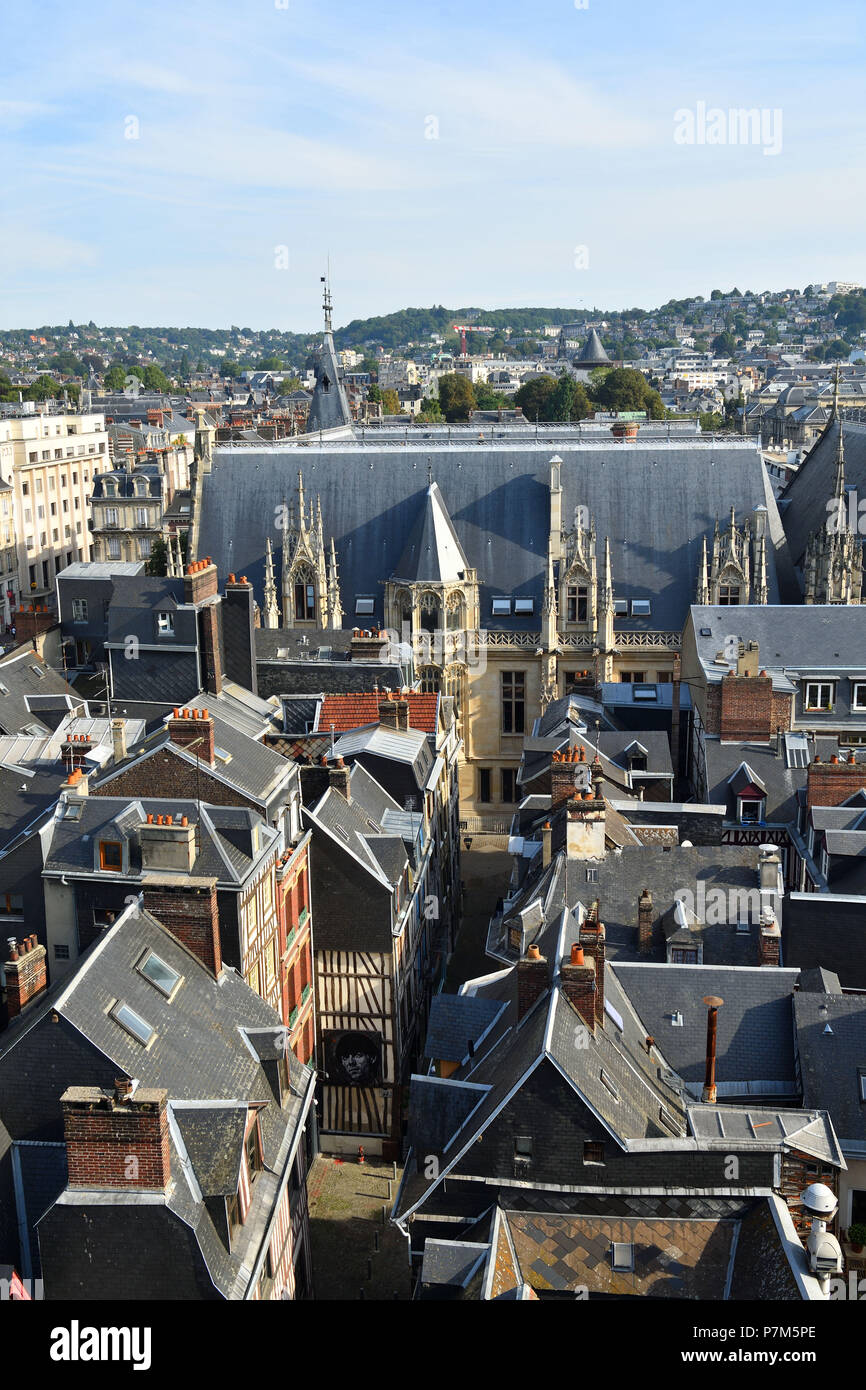 Frankreich, Seine-Maritime, Rouen, Gerichtsgebäude, ex - Normandie Parlament im spätgotischen Stil Stockfoto