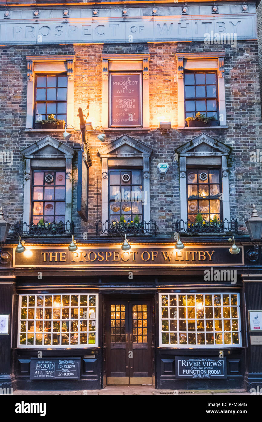 England, London, Wapping, die Aussicht von Whitby Pub Stockfoto