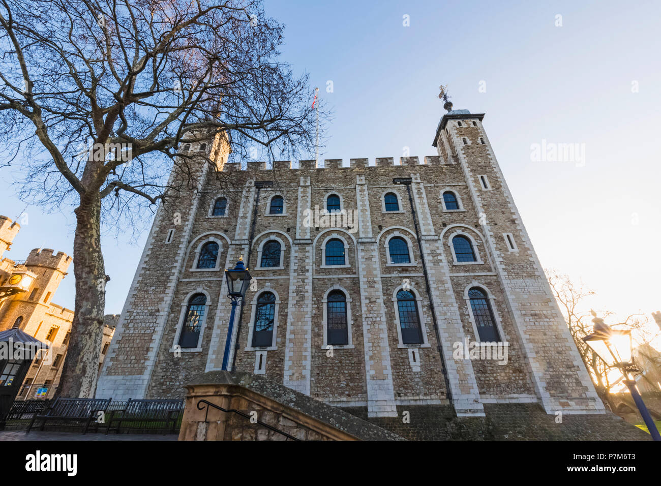 England, London, Tower of London, der weiße Turm Stockfoto