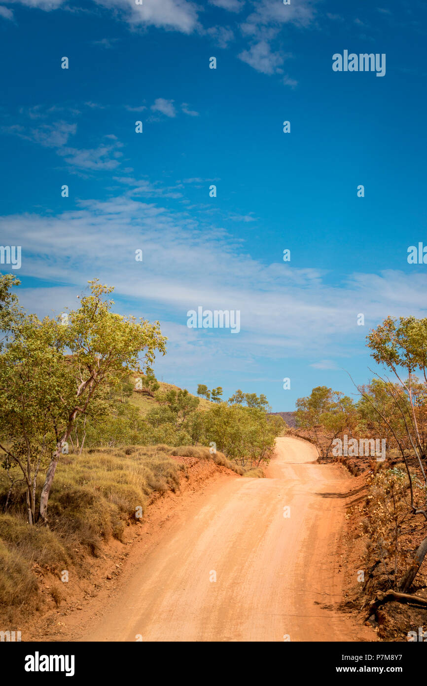 Unbefestigte Straße, Kakadu National Park, Northern Territory, Australien Stockfoto