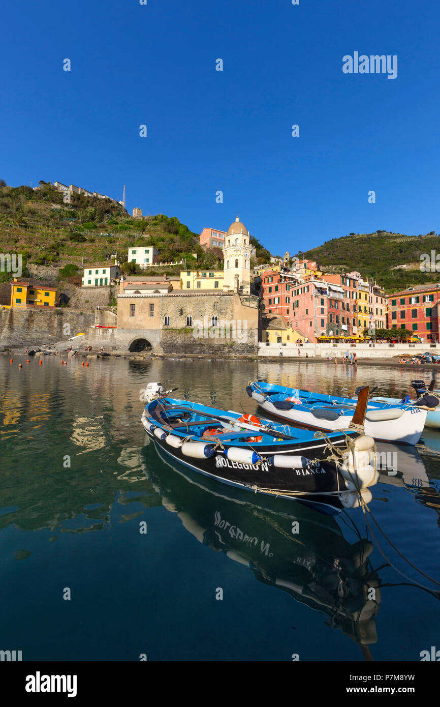 Vernazza Dorf, La Spezia, Ligurien, Italien Stockfoto