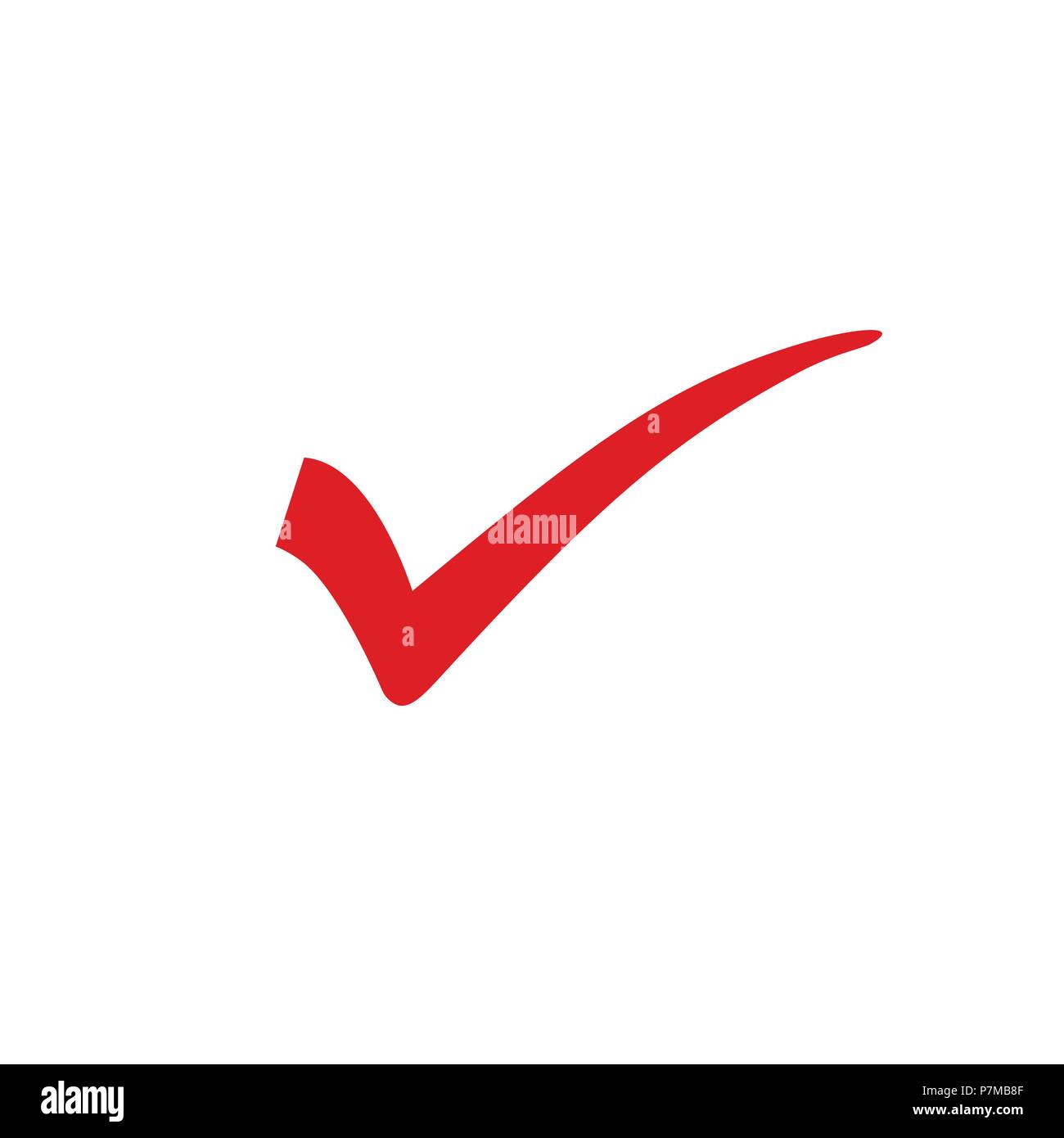 Rotes Häkchen oder Häkchen. Leicht zu bearbeiten, Färbbar EPS8 Vektor Icon auf transparentem Hintergrund isoliert, Nr. 4 Variante. Stock Vektor