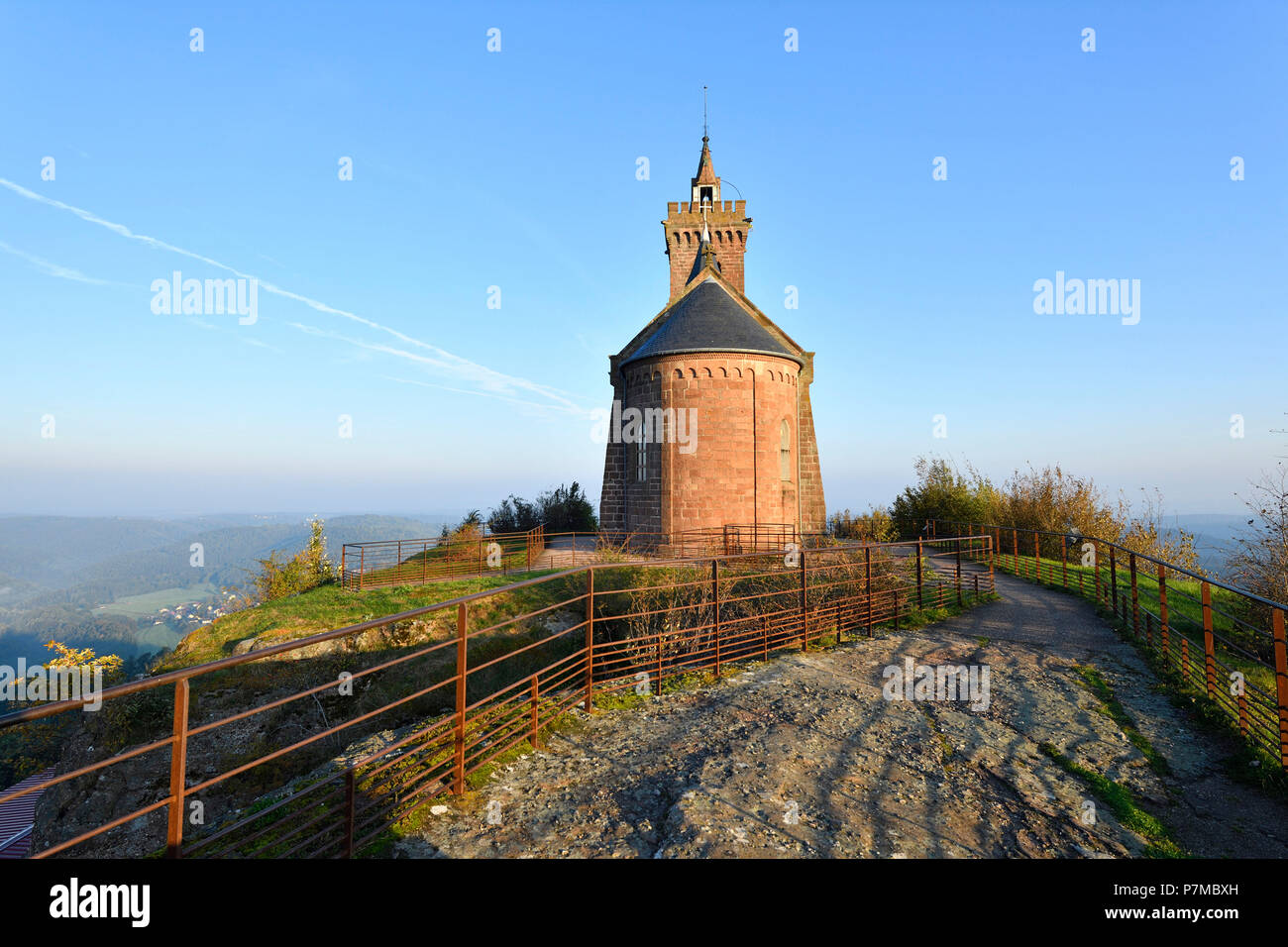 Frankreich, Lothringen, Mosel, Dabo, Rock Dabo Dabo Kapelle oder Saint Leon Kapelle im Jahre 1825 erbaut Stockfoto