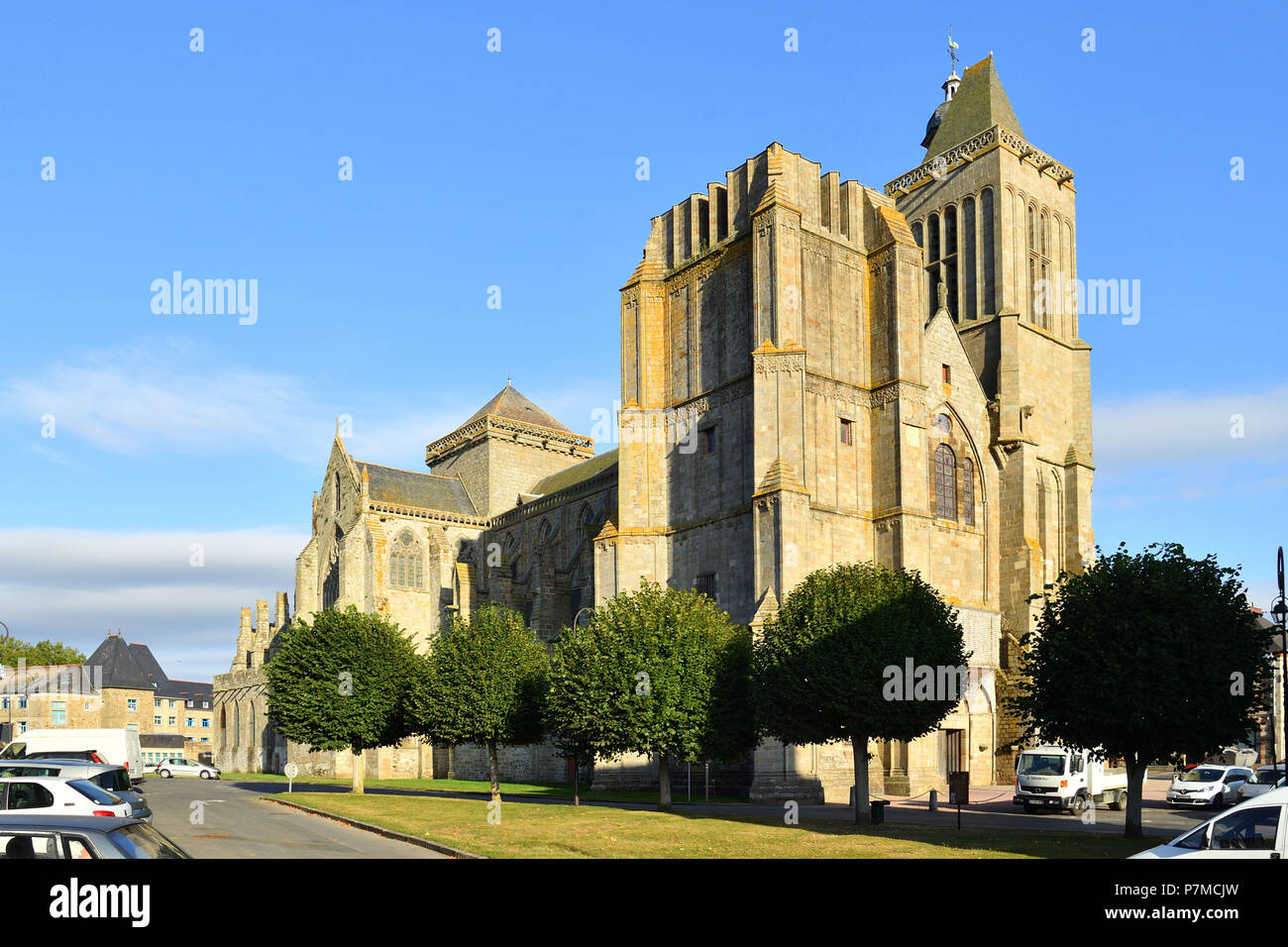 Frankreich, Ille et Vilaine, Bucht des Mont Saint Michel, Dol de Bretagne, Kathedrale Saint-Samson der Gotik Stockfoto