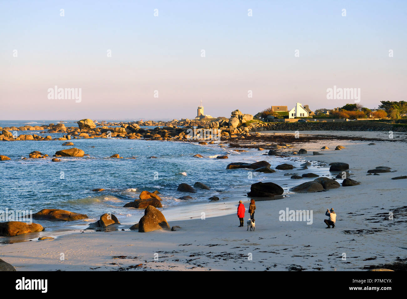 Frankreich, Finistere, Pays des Abers, Legenden Küste, Brignogan Plages, Pointe de Beg Pol Stockfoto