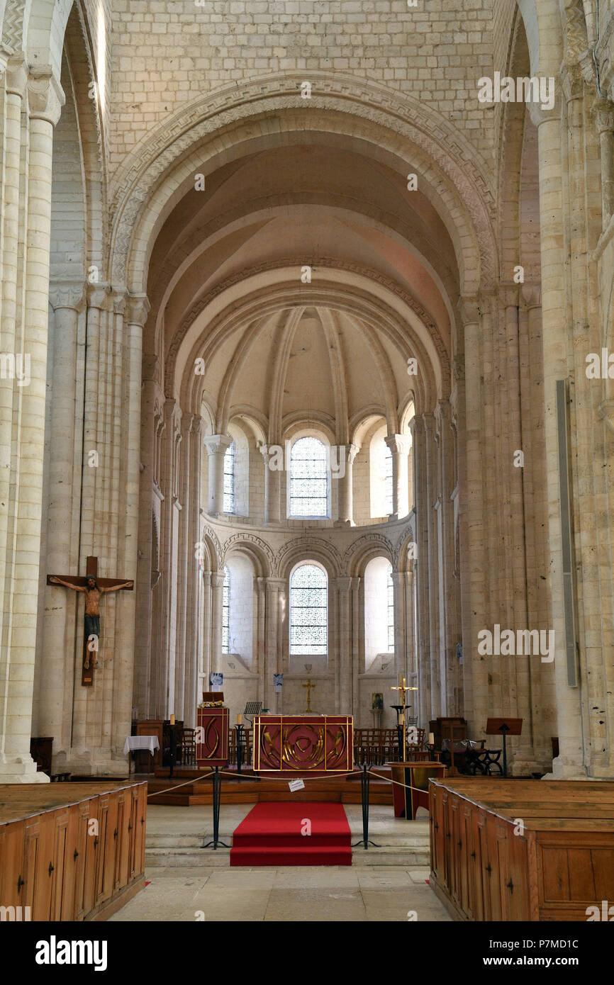 Frankreich, Seine Maritime, Saint-Martin de Boscherville, Saint Georges de Boscherville Abtei aus dem 12. Jahrhundert Stockfoto