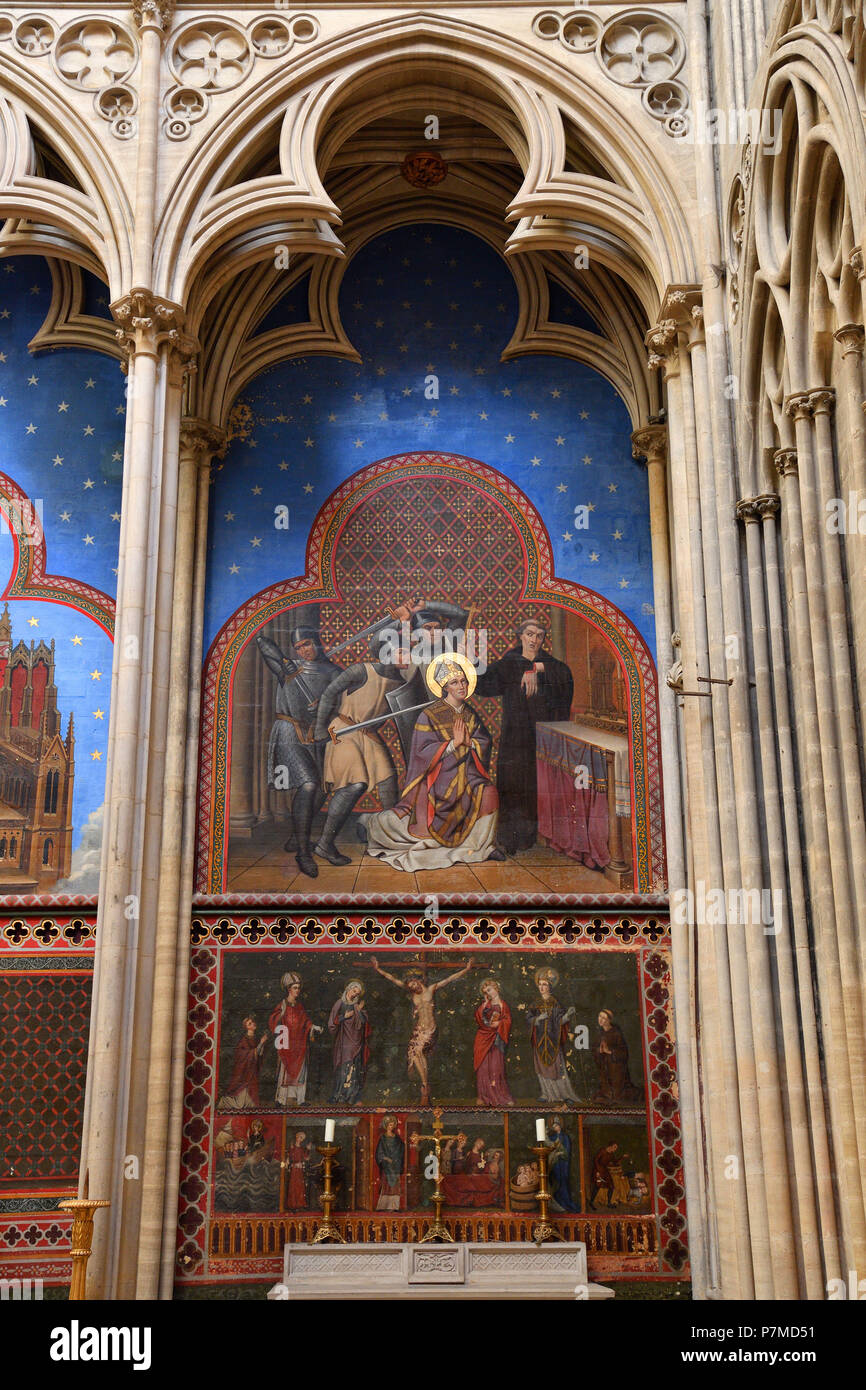 Frankreich, Calvados, Bayeux, Kathedrale Notre-Dame, vom 11. bis 15. Jahrhundert, die Kapelle des Heiligen Nikolaus und des Heiligen Thomas Becket Stockfoto