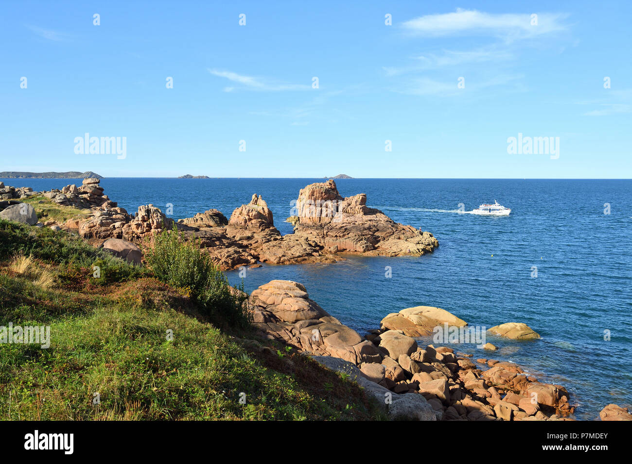 Frankreich, Côtes d ' Armor, Cote de Granit Rose (rosa Granit Küste), Perros-Guirec, Ploumanac'h Stockfoto