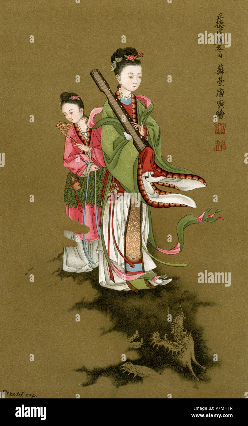 Gottin Uber Der Drache In Wolken Chinesische Malerei Von T Ang Yin Nach Dem Original Im Grassi Museum In Leipzig T Ang Yin Stockfotografie Alamy