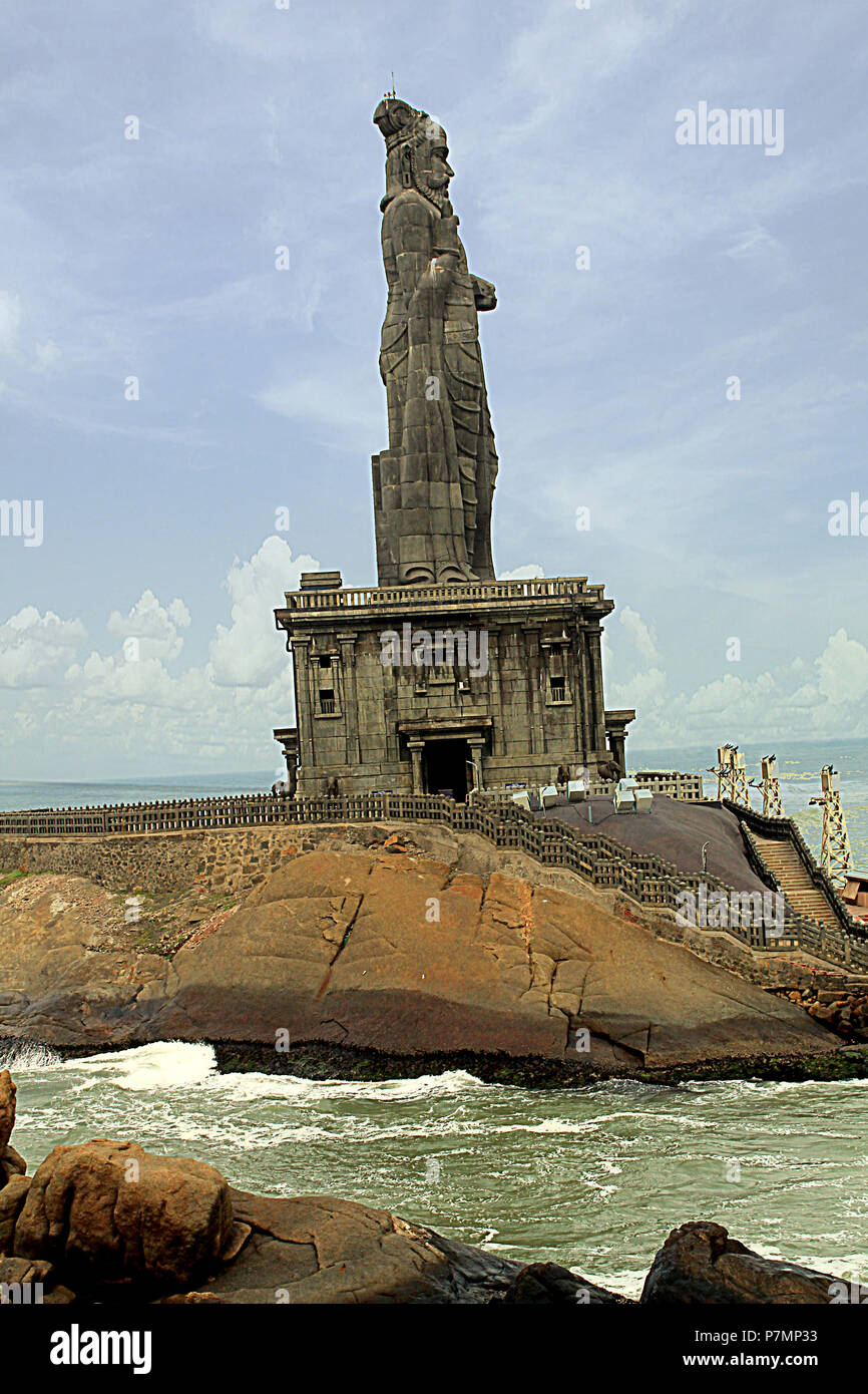 Thiruvalluvar Statue Kanya Kumari Tamil Nadu, Indien Stockfoto