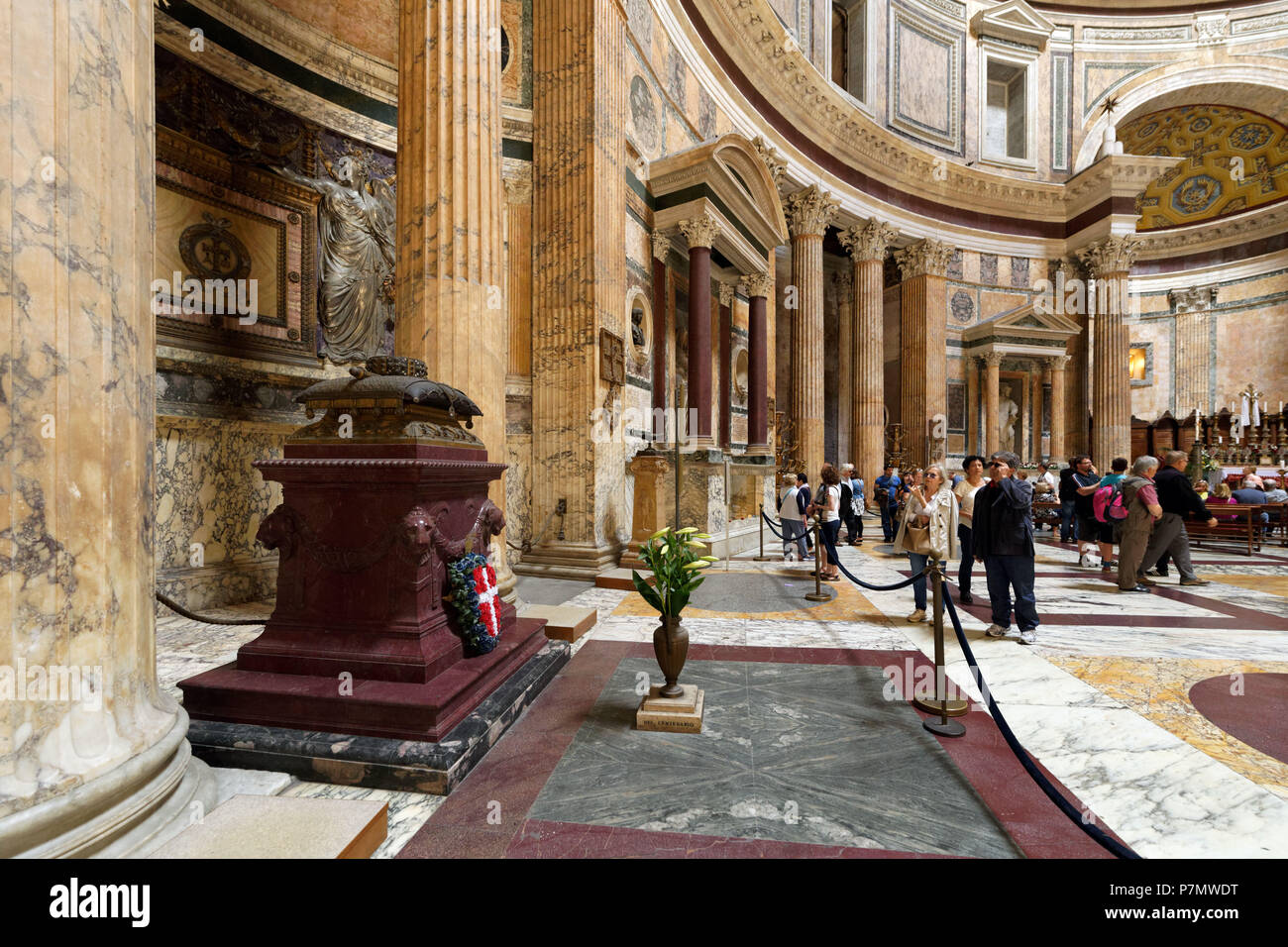 Italien, Latium, Rom, historischen Zentrum als Weltkulturerbe von der UNESCO, die Piazza della Rotonda und das Pantheon Stockfoto