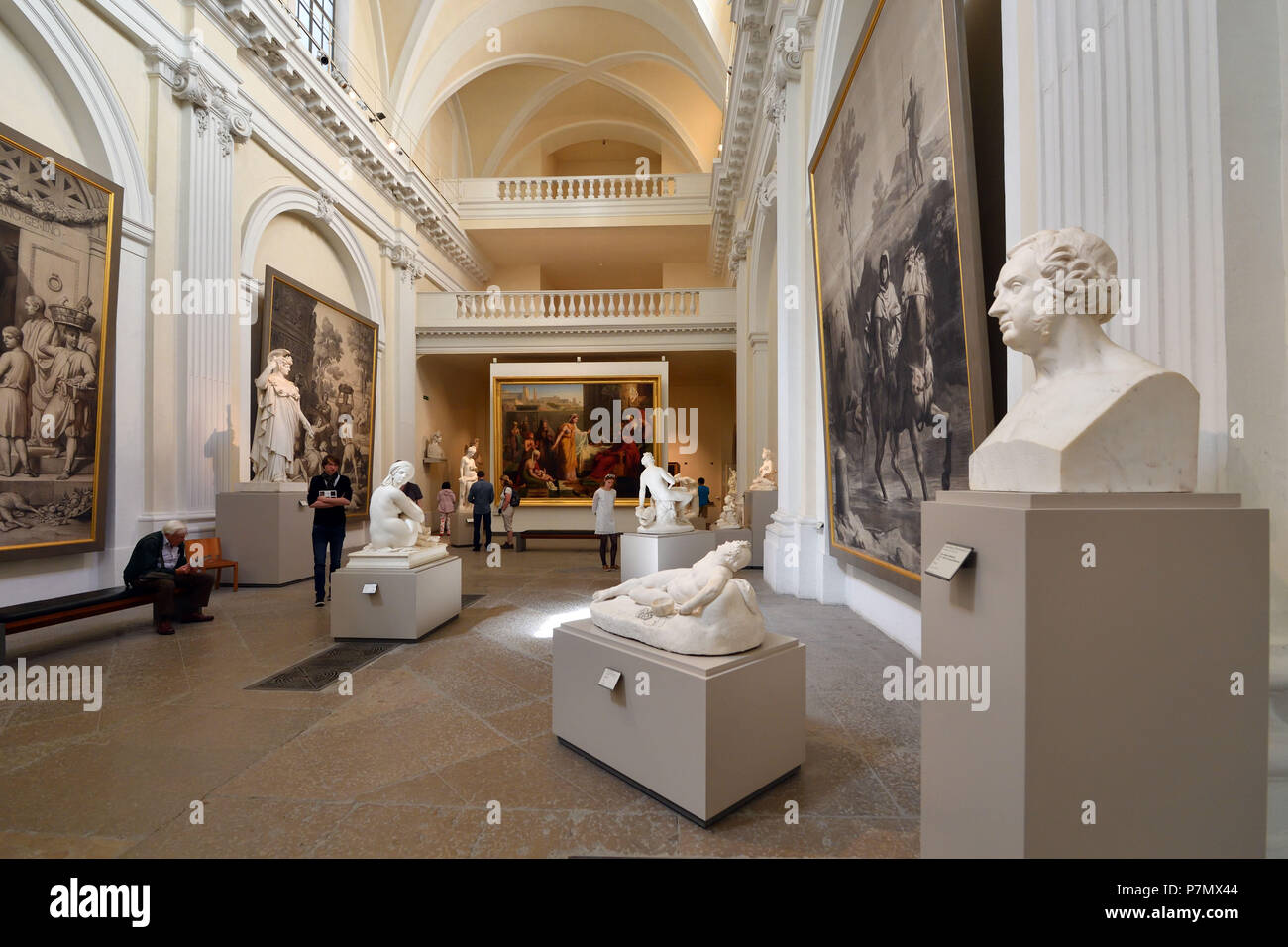 Frankreich, Rhone, Lyon, historische Stätte als Weltkulturerbe von der UNESCO, Palais Saint Pierre, Musée des Beaux-Arts (Museum der schönen Künste), Zimmer der Skulpturen aus dem 19. Jahrhundert in der alten Kapelle Saint Pierre Stockfoto