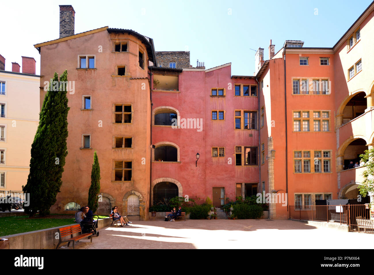 Frankreich, Rhone, Lyon, historische Stätte als Weltkulturerbe von der UNESCO, Saint Jean Bezirk, Maison des Avocats (die Anwälte) aus der Renaissance, umgewandelt in das Musée de la Miniatur et du Cinema (MIM) Stockfoto