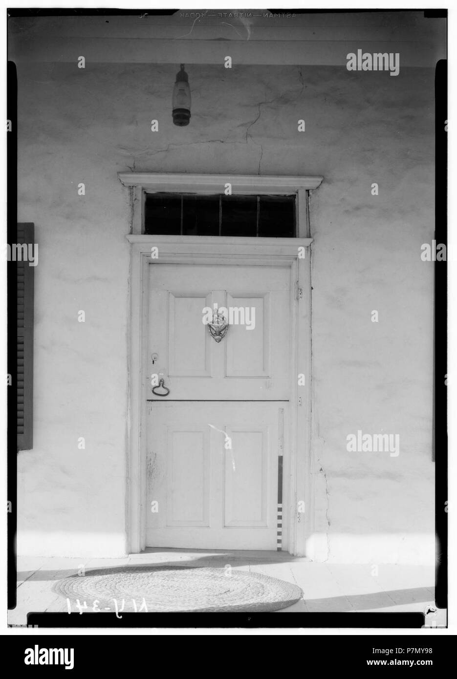 3. Historischer amerikanischer Gebäude Umfrage, Nelson E. Baldwin, Fotograf Mai 25, 1936, Detail der äußeren vorderen Eingang - Stockfoto