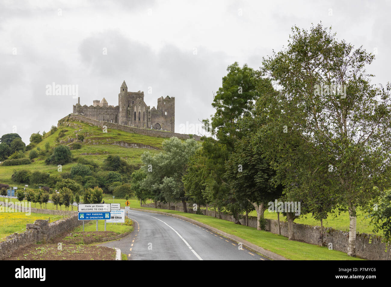 Weg zum Rock Of Cashel, Tipperary, Irland Stockfoto