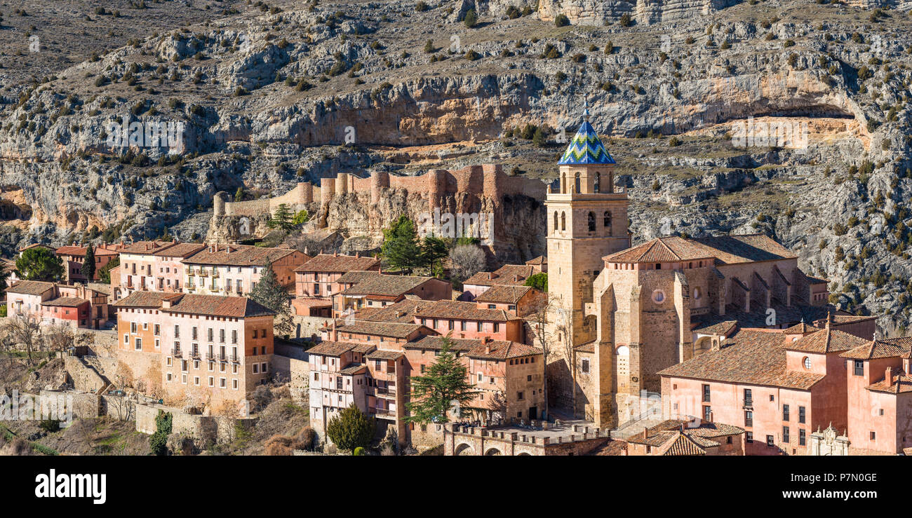 Albarracin, Teruel, Aragon, Spanien, Europa Stockfoto